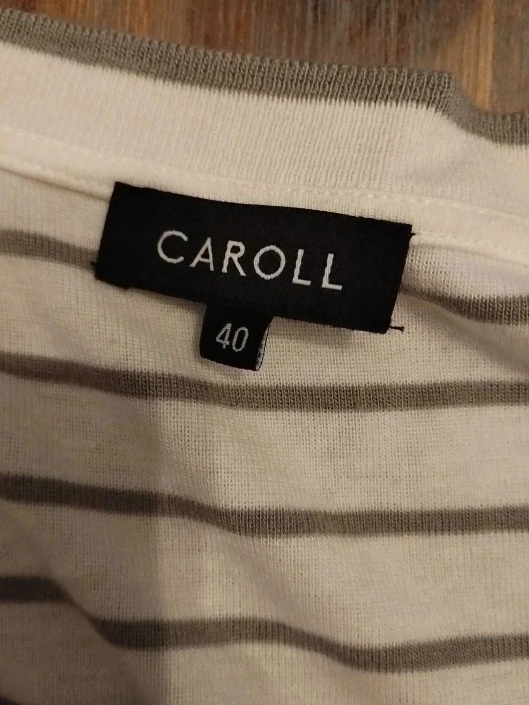 Cream/gray striped tunic, Caroll, T40 – photo 5